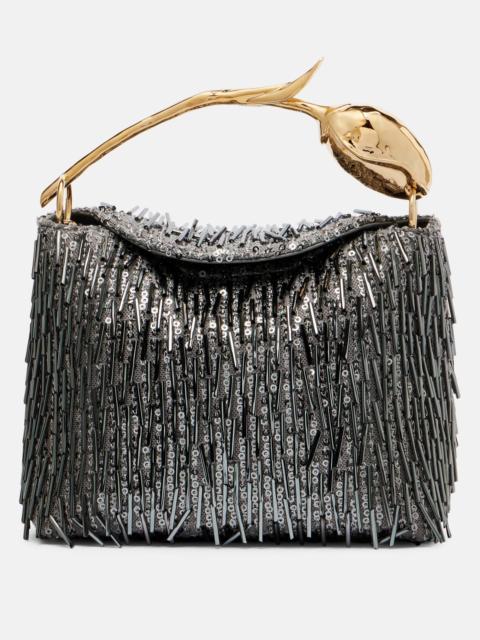 Bloom Mini embellished tote bag