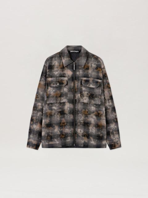 Curved Logo Check Overshirt