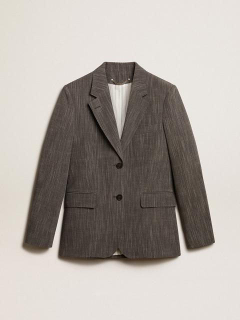 Women’s single-breasted wool blend jacket