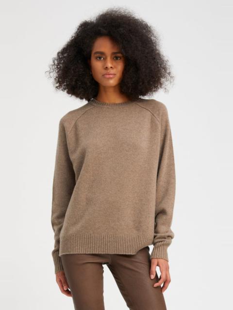 WALNUT CASHMERE BOYFRIEND SWEATER