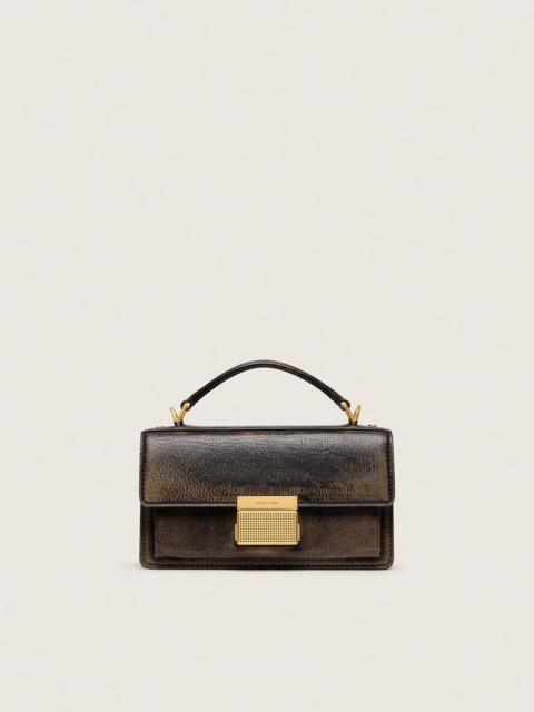 Small Venezia Bag in dark brown leather with gold buckle