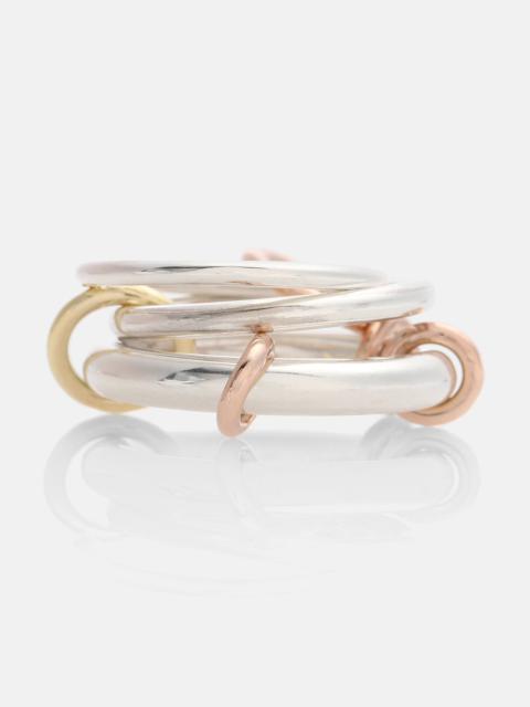 Orion sterling silver and 18k gold linked rings