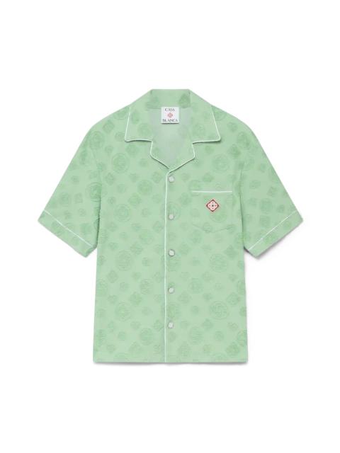 Towelling Monogram Short Sleeve Shirt