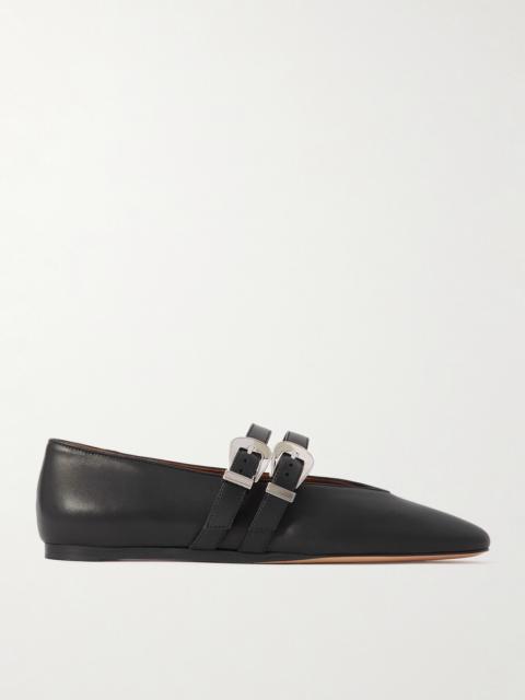 Claudia Leather Mary-jane Ballet Flats