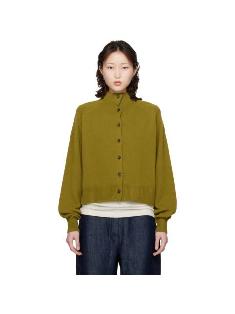 Green Merino Wool Perkins Cardigan