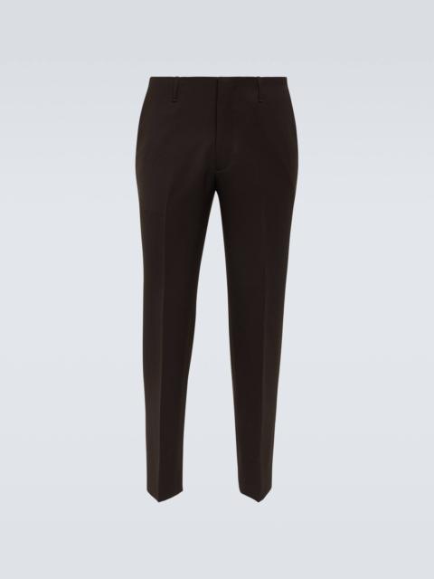 Wool gabardine suit pants