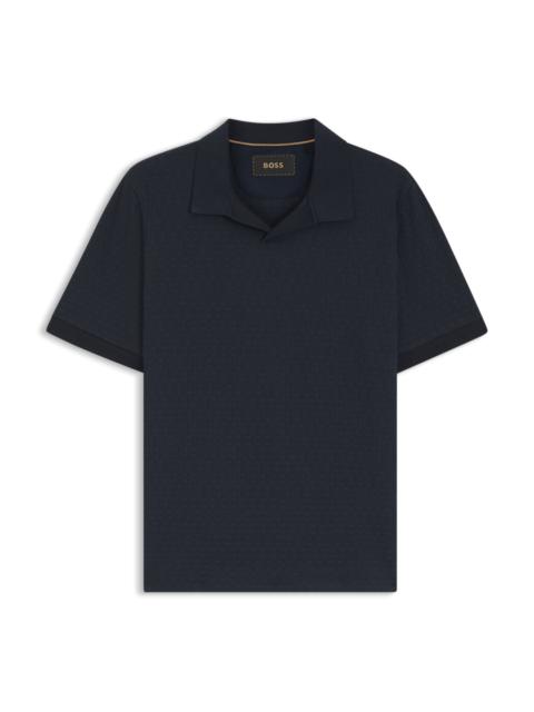 JOHNNY-COLLAR POLO SHIRT IN ITALIAN STRETCH COTTON