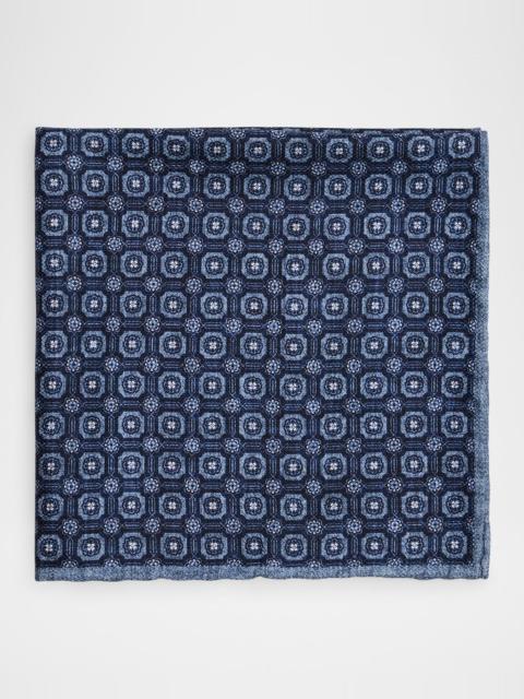 Men's Silk Geometric Pocket Square