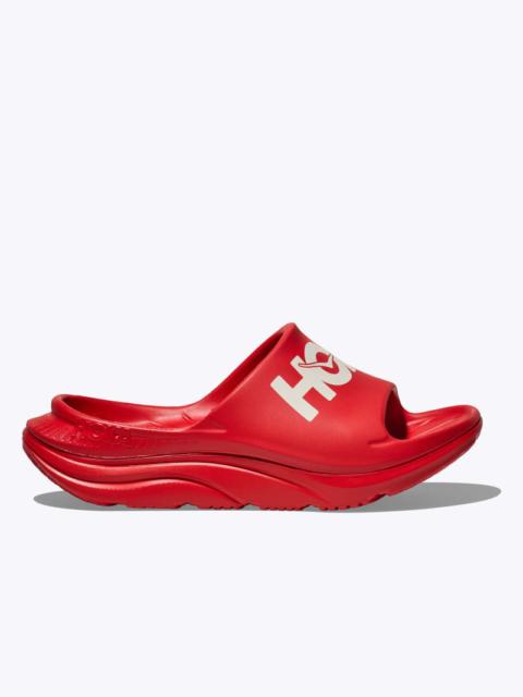 Ora Athletic Slide Shoes in Vermillion/White