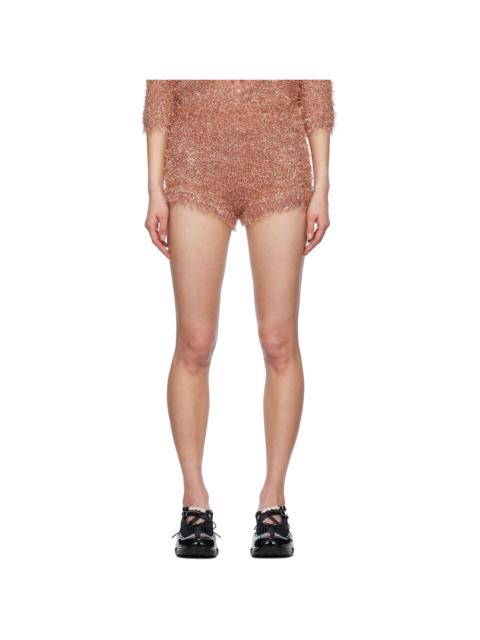 Pink Tinsel Knit Shorts