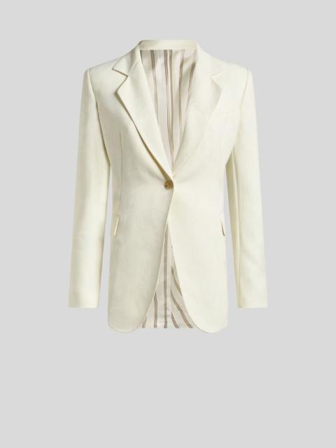 PAISLEY JACQUARD JACKET WITH REAR KNOT