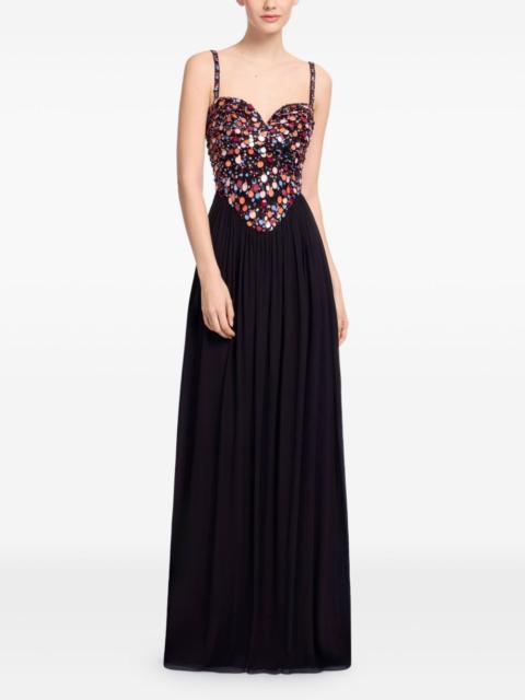 sequin-embellished maxi dress