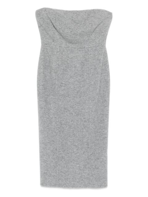 strapless midi dress