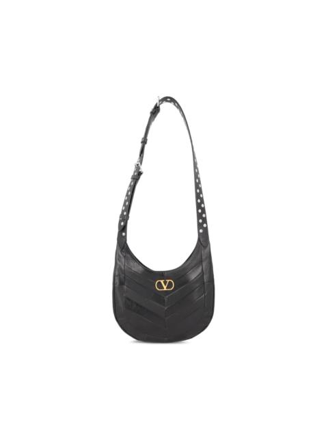 logo leather shoulder bag