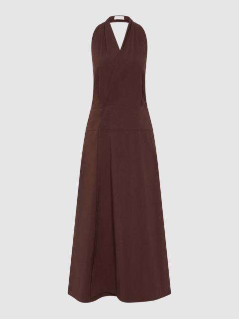 Halter Wrap Dress - Liqueur