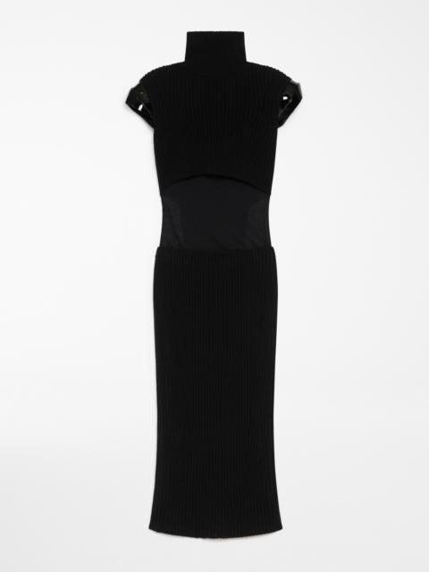 ARABBA1234 Cashmere-blend asymmetric dress