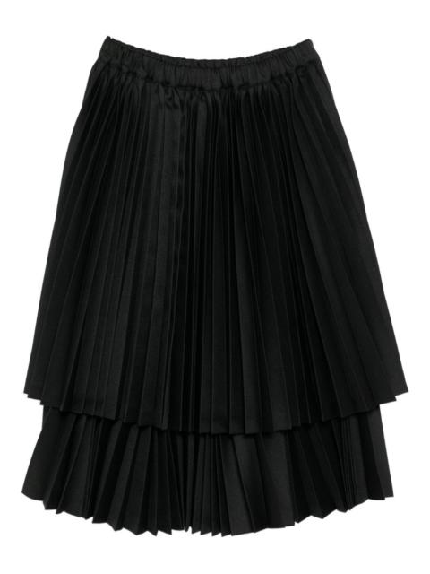 pleated midi skirt
