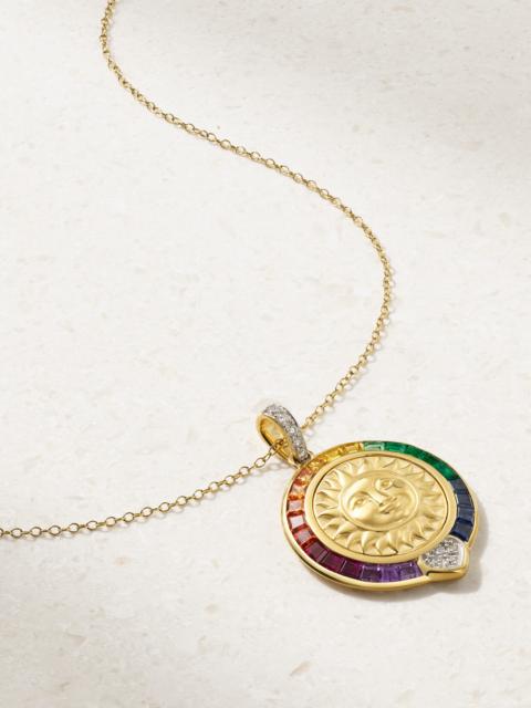 Soleil Rainbow 18-karat Gold Multi-stone Necklace