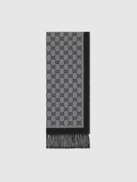 GG wool jacquard scarf