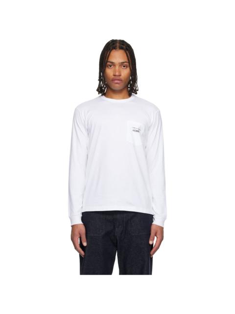 White Cotton Jersey Garment Print T-shirt