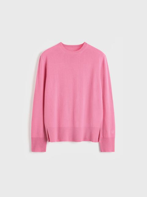 Crew-neck cashmere knit hot pink