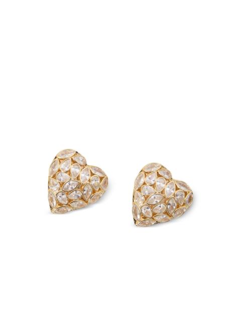 embellished-heart earrings