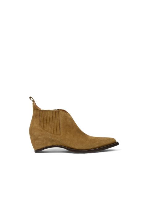 heel-less chelsea boots
