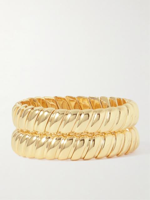 The Cobra Set Of Two Gold-tone Bracelets