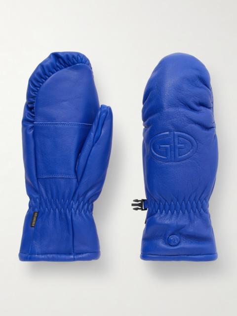 Hilja Logo-embossed Padded Leather Mittens