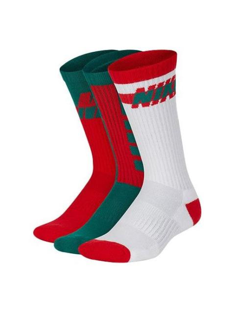Nike Unisex Socks 3 Packs Red/Green/White CQ0975-966