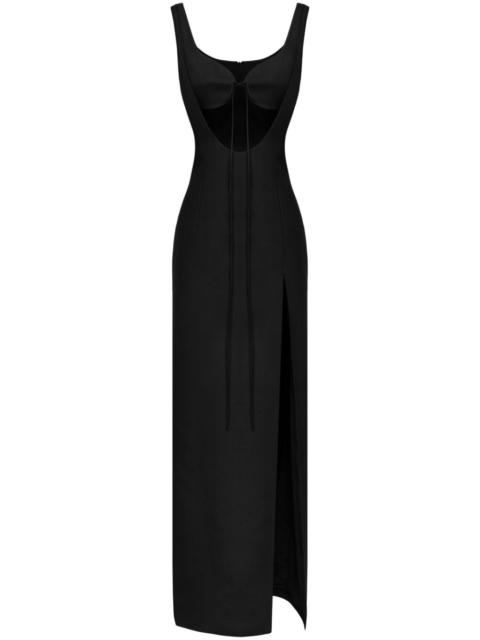 cut-out sleeveless maxi dress