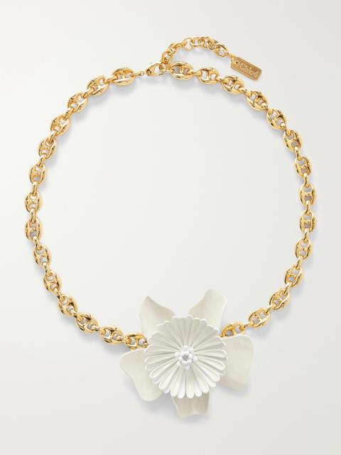 Gold-tone Lacquer Necklace