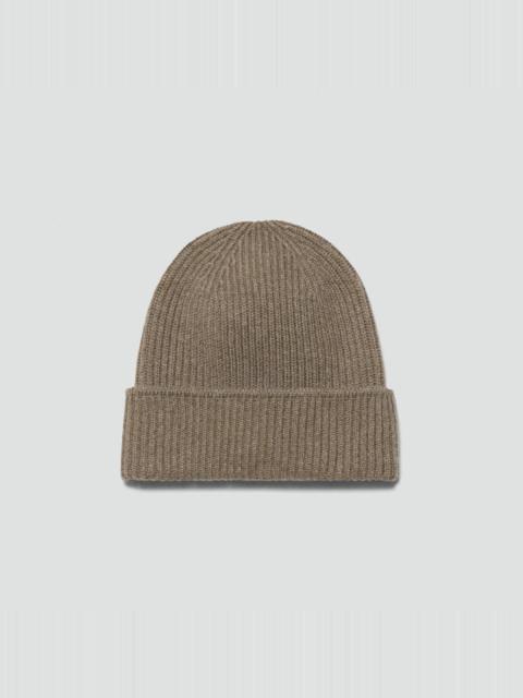 Ribbed Beanie in Cashmere