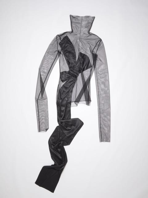 Draped bow top - Black