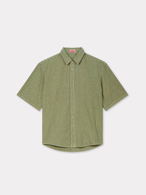 'KENZO Coast Lines' short sleeve shirt in cotton linen