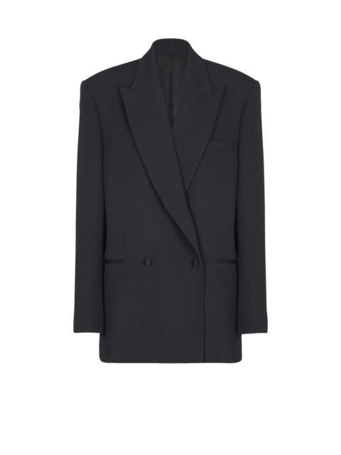 Oversized grain de poudre jacket