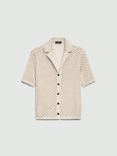Short-Sleeve Camp Shirt in Sheen Cotton