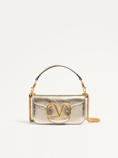 SMALL VALENTINO GARAVANI LOCÒ METALLIC CALFSKIN SHOULDER BAG