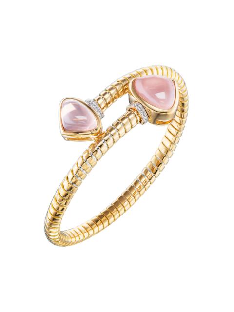 Rose Quartz Trisolina Bypass Bracelet