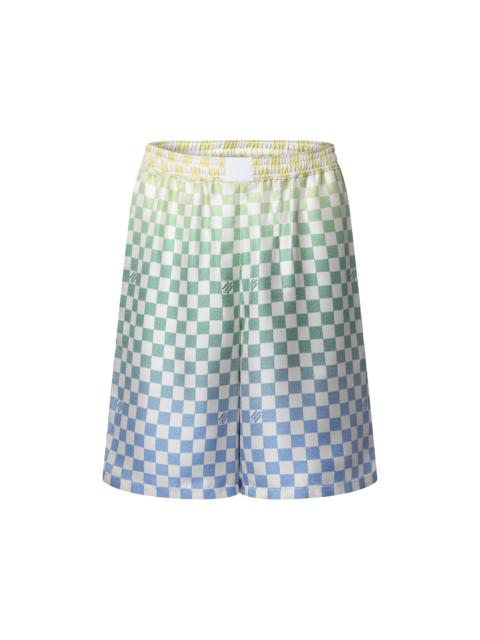 Damier Gradient Printed Silk Shorts