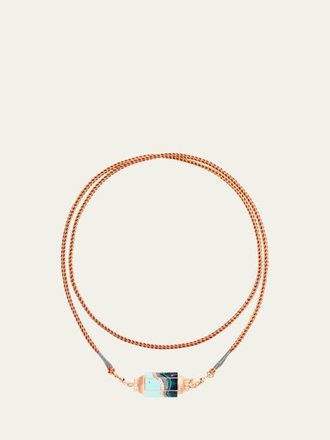 18k Rose Gold Millyway Locket Cord Necklace