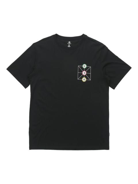 Men's Converse Creative Sports Round Neck Short Sleeve Black 10018141-A02