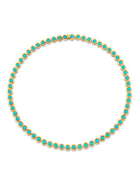 TURQUOISE FLUTED ETERNITY NECKLACE