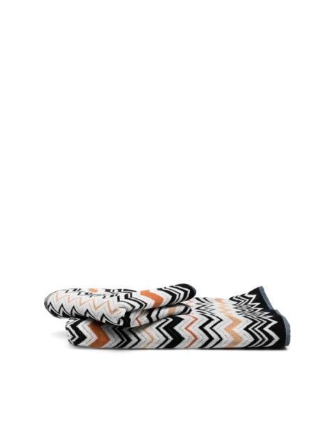 Bernard zigzag-pattern towels (set of 2)