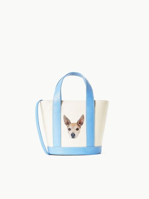STAUD CUSTOM ALLORA MINI TOTE CREAM STAUD BLUE
