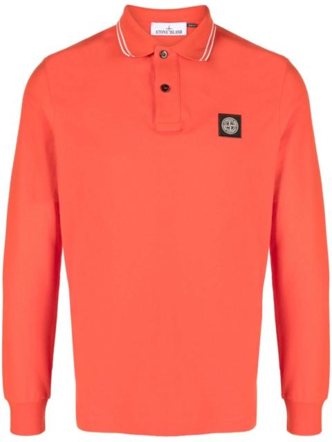 logo-patch cotton polo shirt