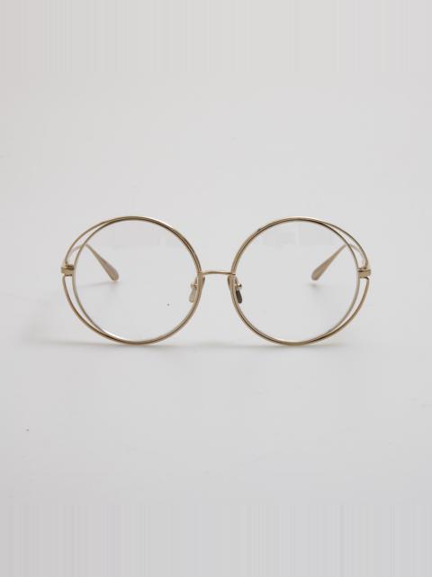 Selene Round Optical Frame in Light Gold