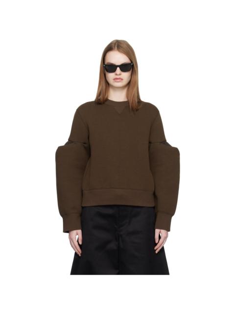Brown Sponge Sweat Pullover Sweatshirt