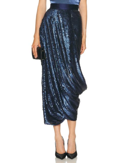 Paillet Draped Skirt