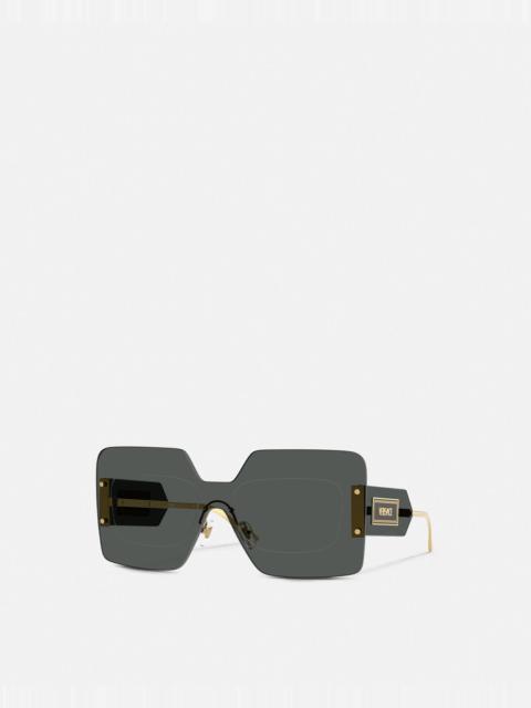 Damier Plaque Squared Shield Sunglasses